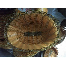 Panier de pain rectangulaire coloré en mousse en bambou de qualité (en plastique)